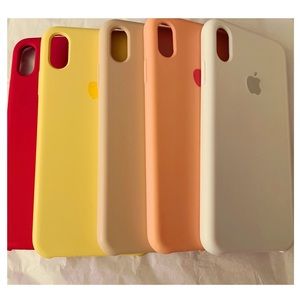 5pk Apple Silicone iPhone XS Max Cases